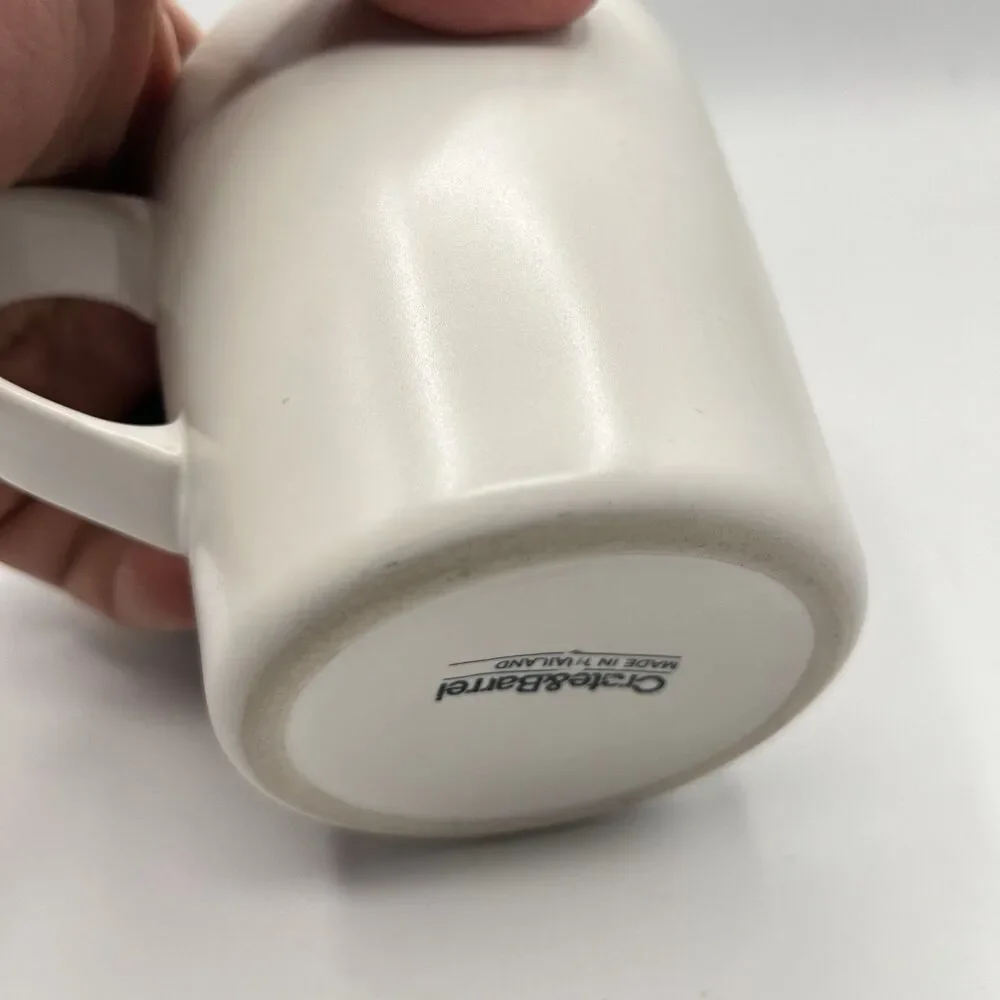 Crate & Barrel Max Pool Blue White Mug